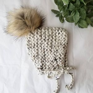 Knitted Chunky Baby Pixie Bonnet Hat